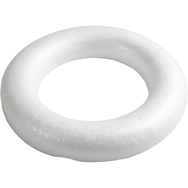 Load image into Gallery viewer, Creativ company https: www.cchobby.nl ringen-met-platte-achterkant-afm-30-cm-dikte-40-mm-wit-1-stuk
