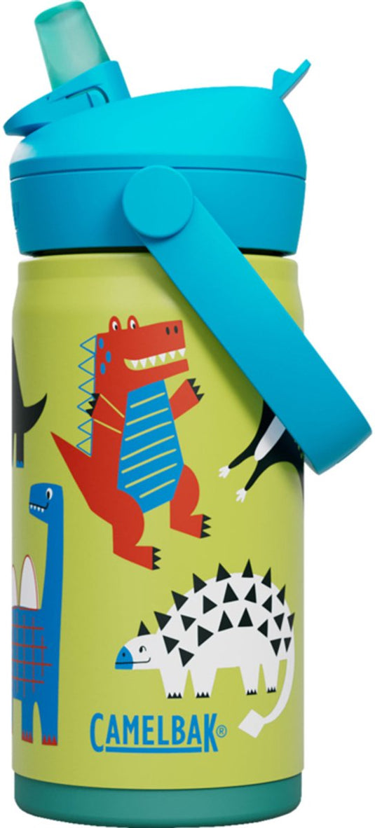 Camelbak thrive flip straw drinkfles kids - 350 ml - rvs - met rietje - isolatie waterfles - groen