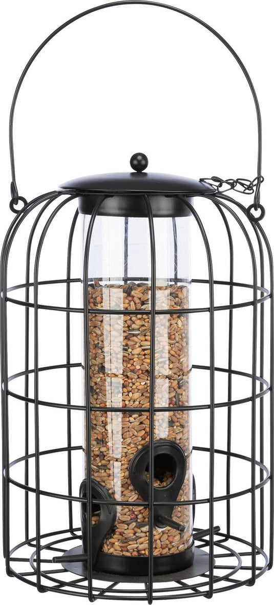 Trixie voerdispenser met gaasbescherming zwart