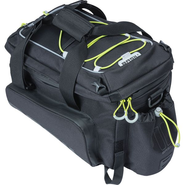 Load image into Gallery viewer, Basil Miles XL Pro bagagedragertas - waterdicht - sportief - zwart lime - 9-36L - MIK RT adapterplaten
