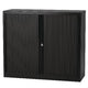 Roldeurkast laag staal 100x43x103cm zwart 1 legbord