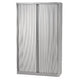 Roldeurkast hoog staal 100x43x198cm zilver 4 legborden
