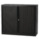Roldeurkast laag bisley staal 120x43x103cm zwart 1 legbord
