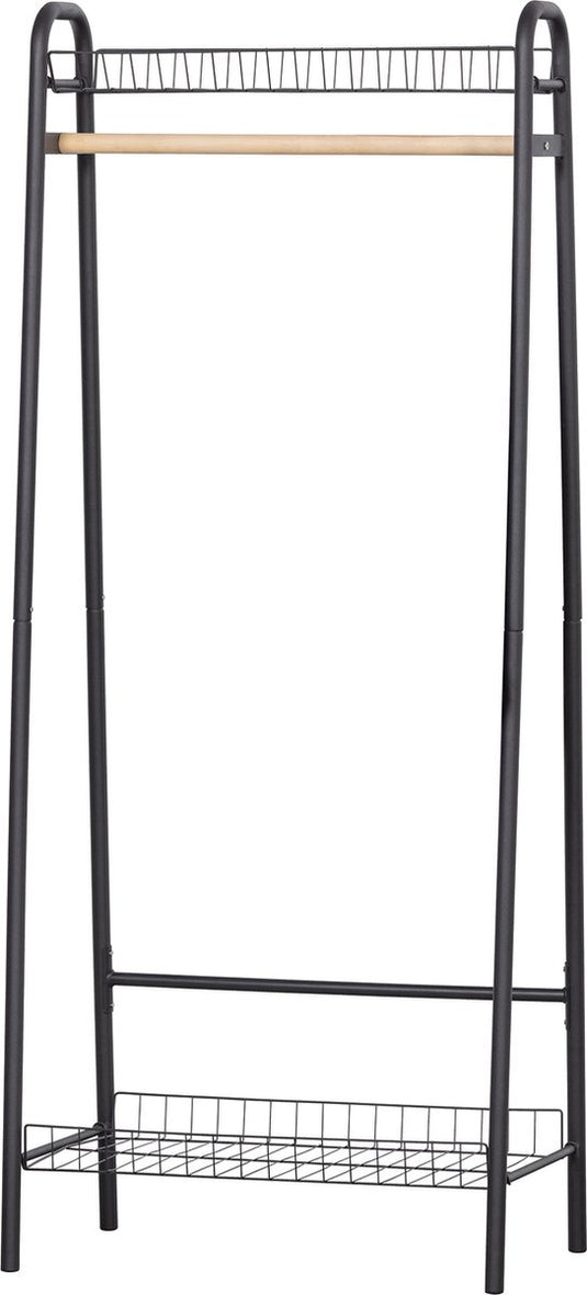 Woood jovi kledingrek - metaal - zwart - 167x70x41