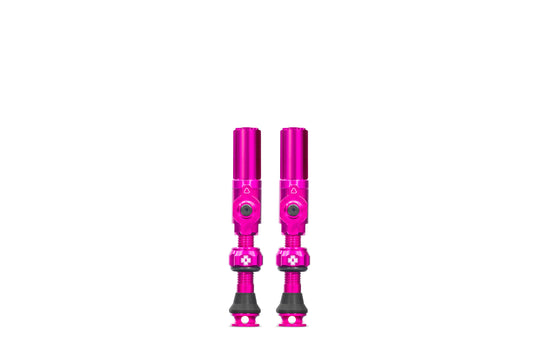 Muc-off tubeless ventiel big bore hybrid medium pink auto schräder ventiel 35mm
