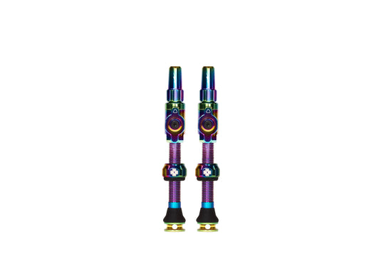 Muc-off tubeless ventiel big bore lite large iridescent franse presta ventiel 45mm