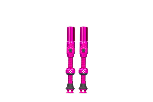 Muc-off tubeless ventiel big bore hybrid large pink auto schräder ventiel 45mm