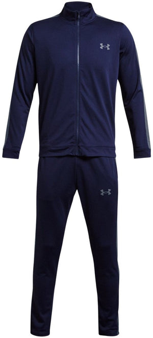 Under armour ua rival knit track suit-blu heren trainingspak - midnight navy - grijs