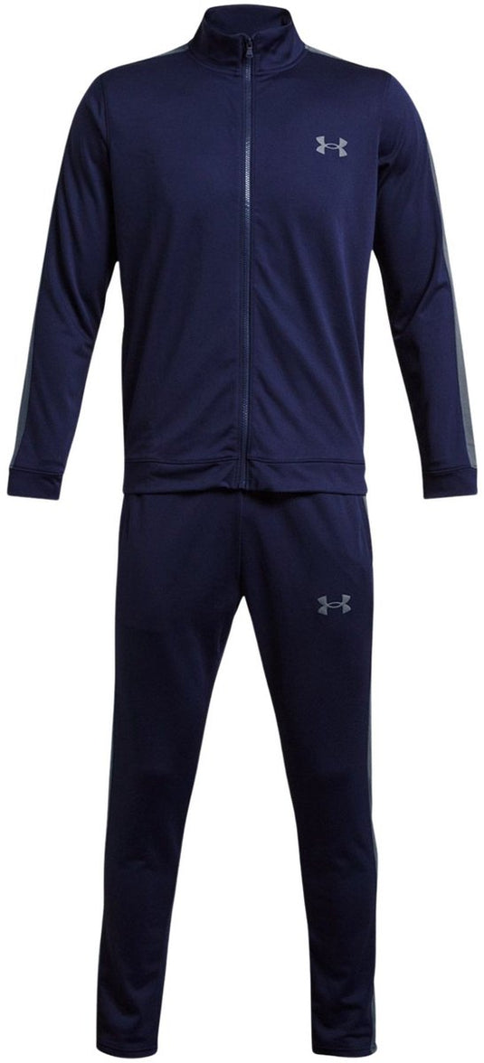 Under armour ua rival knit track suit-blu heren trainingspak - midnight navy - grijs