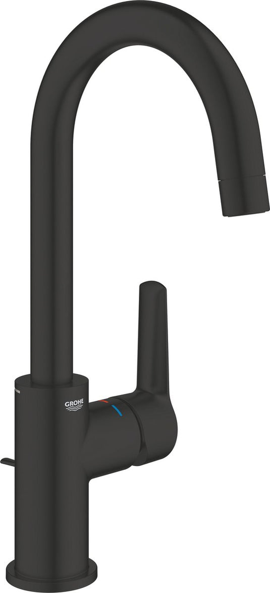 Grohe quickfix start eengreeps wastafelmengkraan waterbesparend - incl. draaibare uitloop en pop-up waste - l-size - matte black