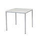 Vergader- en kantinetafel 80x80x74cm wit aluminium