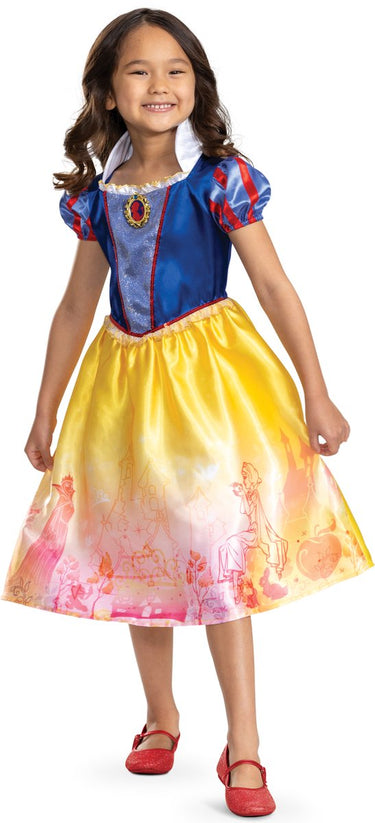 Disguise disney prinses - snow white, snow white jurk verhalenboek classic, maat s (5 - 6 jaar), meisjes