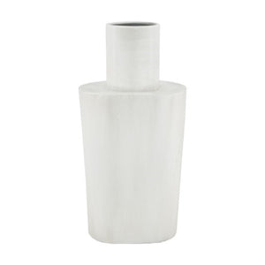 Naturel collections dijk natural collections vaas metaal 14x9x28,5cm wit grey-wash