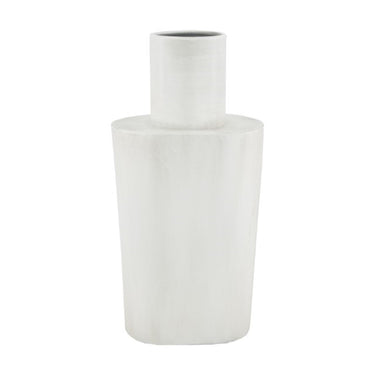 Naturel collections dijk natural collections vaas metaal 14x9x28,5cm wit grey-wash