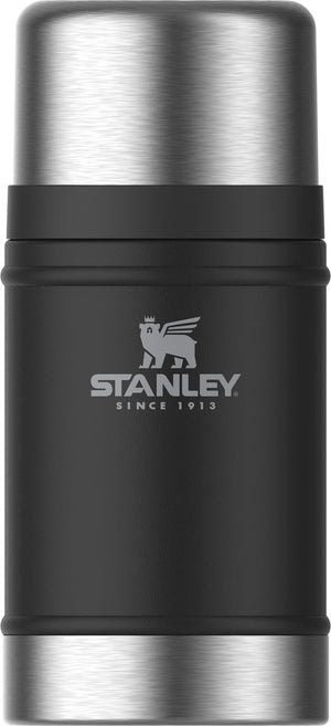Stanley classic legendary food jar 0.7l - thermos lunchbox houdt 15 uur warm - deksel dient als kom - lekvrije voedselcontainer - bpa-vrij - vaatwasserbestendig - matte black