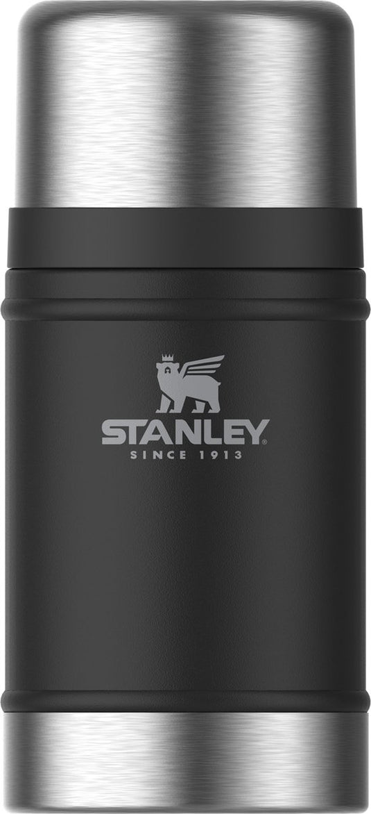 Stanley classic legendary food jar 0.7l - thermos lunchbox houdt 15 uur warm - deksel dient als kom - lekvrije voedselcontainer - bpa-vrij - vaatwasserbestendig - matte black