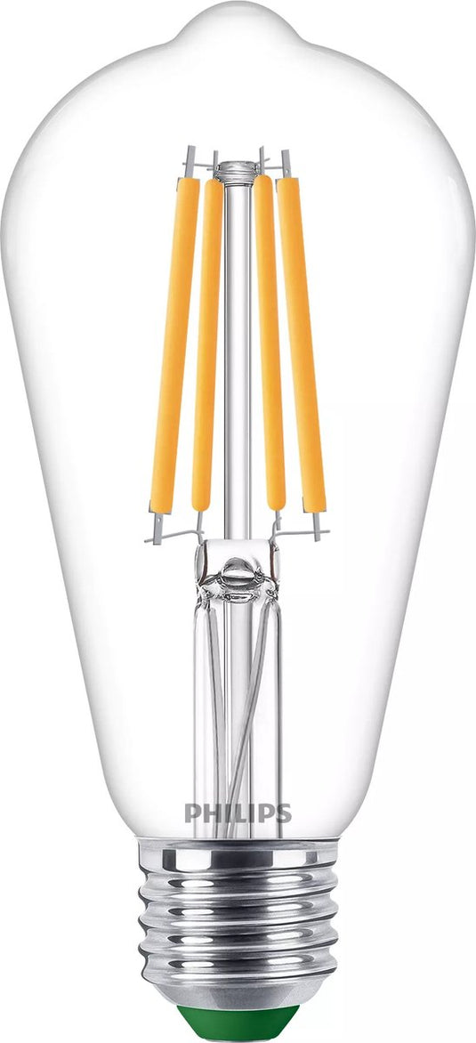 Philips led philips ultra efficient led lamp edison transparant - 60 w - e27 - warmwit licht