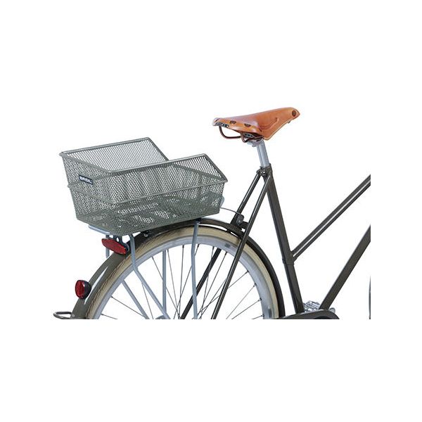 Load image into Gallery viewer, Basil Cento Flower S - fietsmand - achterop - olive green
