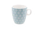 Cosy trendy beker blauw met bloemen 19cl