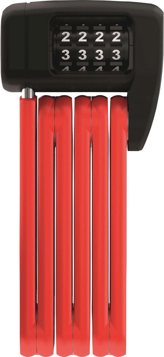 Abus vouwslot bordo lite 6055c - met cijfercode - extra licht cijferslot van speciaal staal - -security level 7 - 60 cm - rood