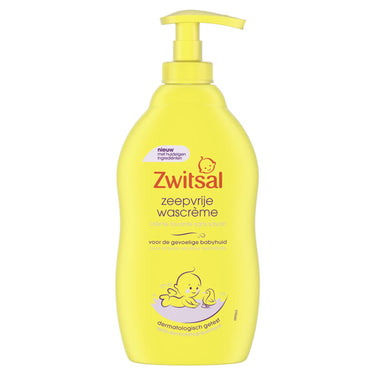 Zwitsal wascreme pomp zeepvrij gevoelige huid 400ml