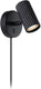 Eglo portillo 1 wandlamp - gu10 - 11 cm - zwart - snoer met stekker