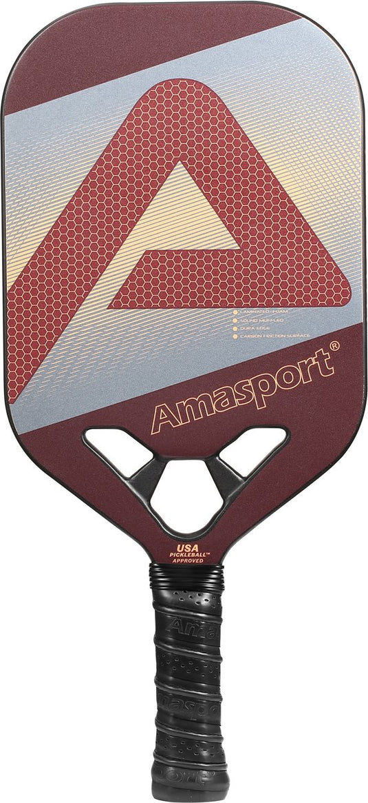 Ama sport pickleball paddle jp80-2 bordeaux – carbon paddle – power control –