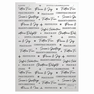 Tonic studios • timeless tidings season’s greetings 3d embossing folder