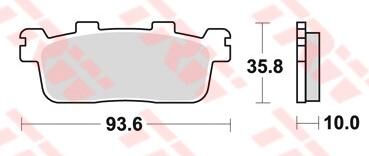 Trw remblokken mcb 821 brake pad mcb 821 srm sintered metal