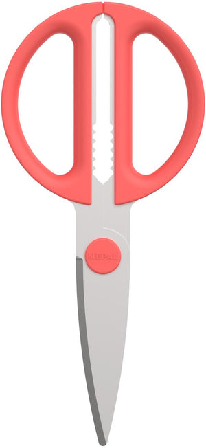 Mepal schaar chef it - keukenschaar - extra functie voor het kraken van noten of openen van een dop - ergonomisch handvat - keukengerei - coral