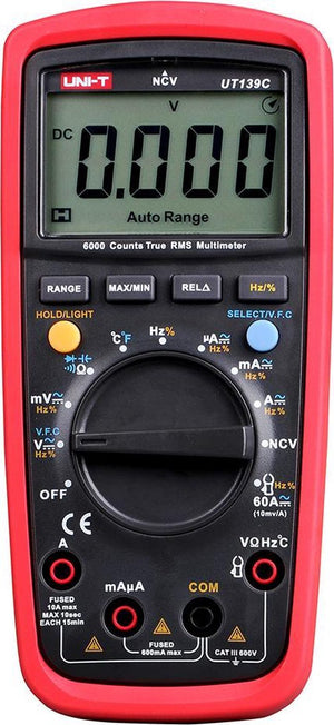 Uni-t multimeter ut139c - true rms en temperatuurmeting