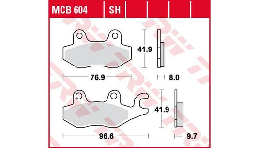 Trw remblokken mcb 604 brake pad mcb 604 sh sintered metal