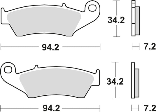 Trw remblokken mcb 669 brake pad mcb 669 rsi sint.metal offr.rac.