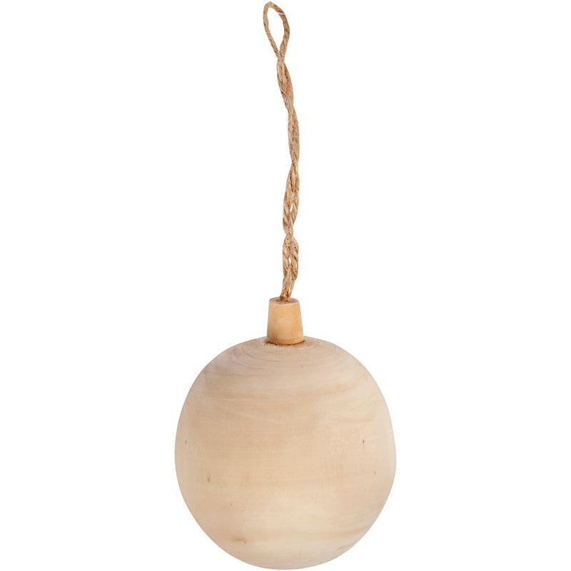 Load image into Gallery viewer, Creativ company kerstbal hanger hout, 6,4cm
