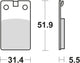 Trw remblokken mcb 564 brake pad mcb 564 organic standard