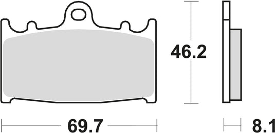 Trw remblokken mcb 602 brake pad mcb 602 trq sint. metal racing