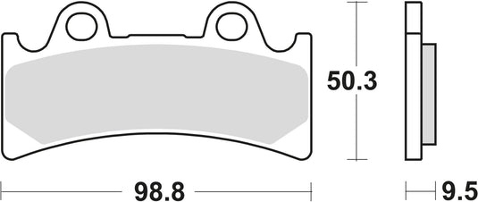 Trw remblokken mcb 656 brake pad mcb 656 srq sintered metal racing