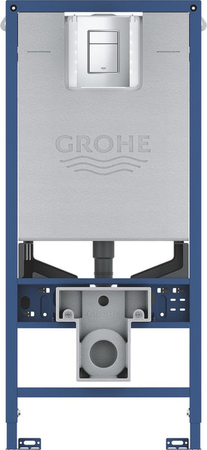 Grohe rapid slx 3-in-1 inbouwset - inbouwreservoir 1,13m voor een zwevend toilet - met skate cosmopolitan s bedieningsplaat, universele spoelbak, bedieningsplaat, flowmanager, muurbevestigingen en stopcontact - 39603000