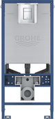 Grohe rapid slx 3-in-1 inbouwset - inbouwreservoir 1,13m voor een zwevend toilet - met skate cosmopolitan s bedieningsplaat, universele spoelbak, bedieningsplaat, flowmanager, muurbevestigingen en stopcontact - 39603000