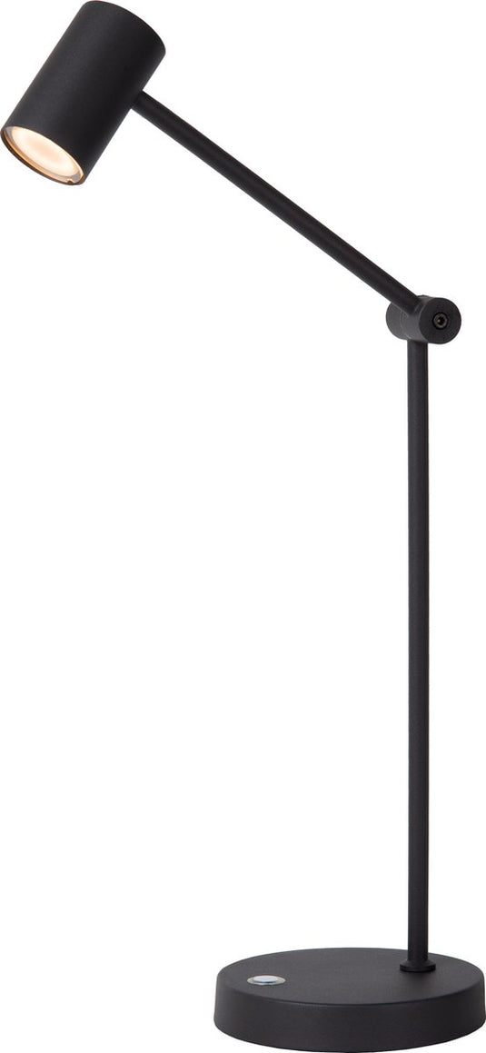 Lucide tipik - oplaadbare bureaulamp - accu batterij - led 3 stepdim - 1x3w 2700k - zwart