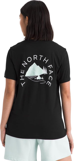 The north face w monte regular short sleeve tee-graphic dames outdoorshirt - tnf zwart