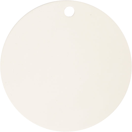 Creativ company label, d 15 cm, dikte 0,5 cm, wit, 1 stuk