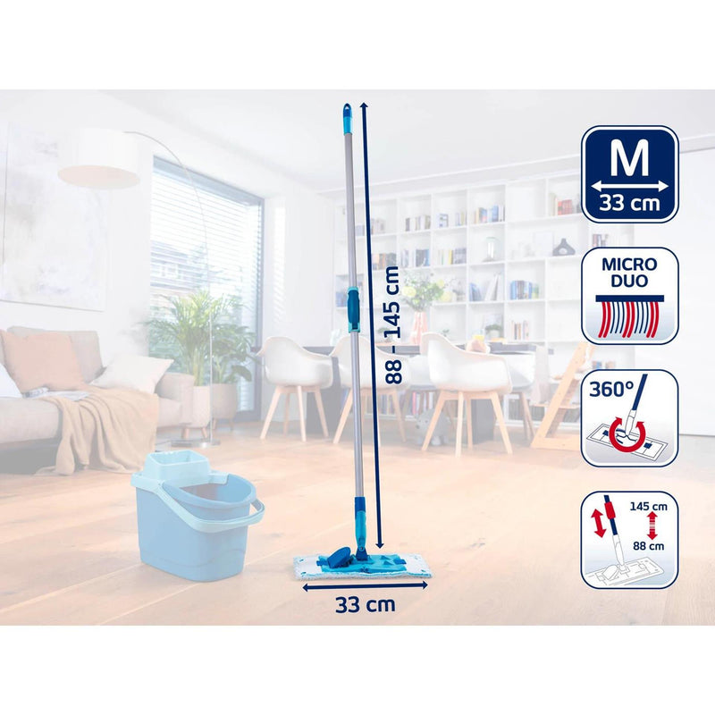 Afbeelding laden in galerijviewer, Leifheit powerclean vloerwisser m 33cm met telescoopsteel 88-145cm
