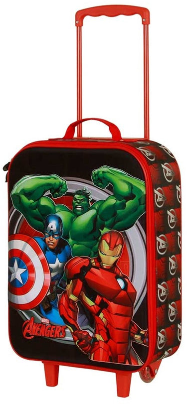 Karactermania - marvel the avengers - reiskoffer - zachte 3d trolley handbagage koffer - reiskoffer - rood