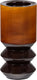 Woood kiva kandelaar 33x15 cm - metaal - bruin - 33x15x15 cm