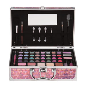 Casuelle holografisch make up koffer roze glamour