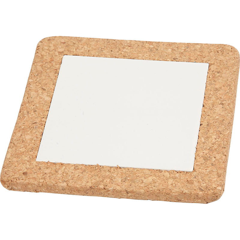 Load image into Gallery viewer, Https: www.cchobby.nl onderzetter-met-lijst-van-kurk-afm-15-5x15-5x1-cm-wit-10-stuk-1-doos
