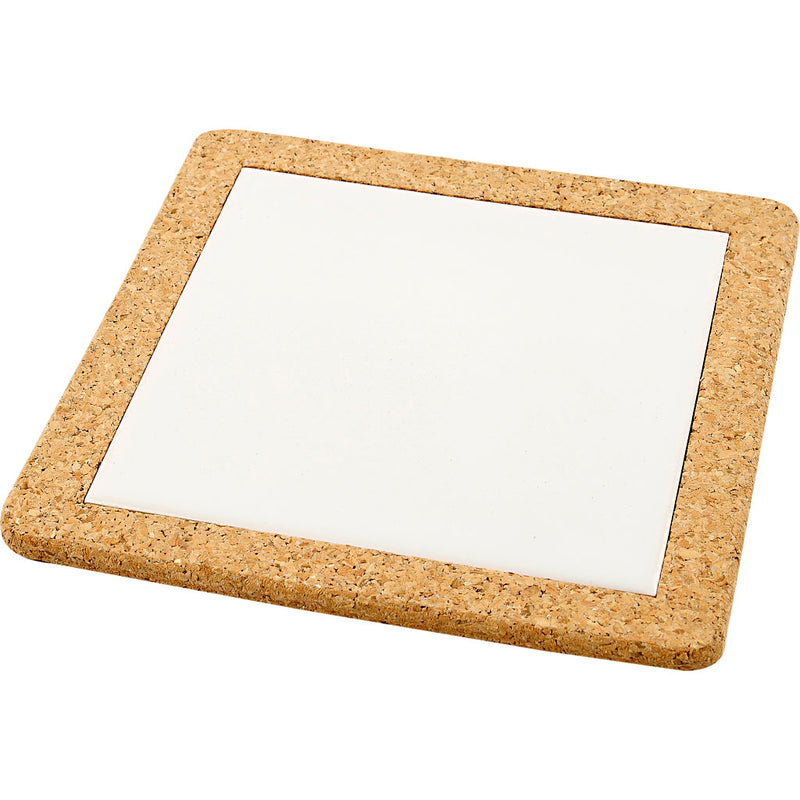 Load image into Gallery viewer, Https: www.cchobby.nl onderzetter-met-lijst-van-kurk-afm-19x19x1-1-cm-wit-10-stuk-1-doos

