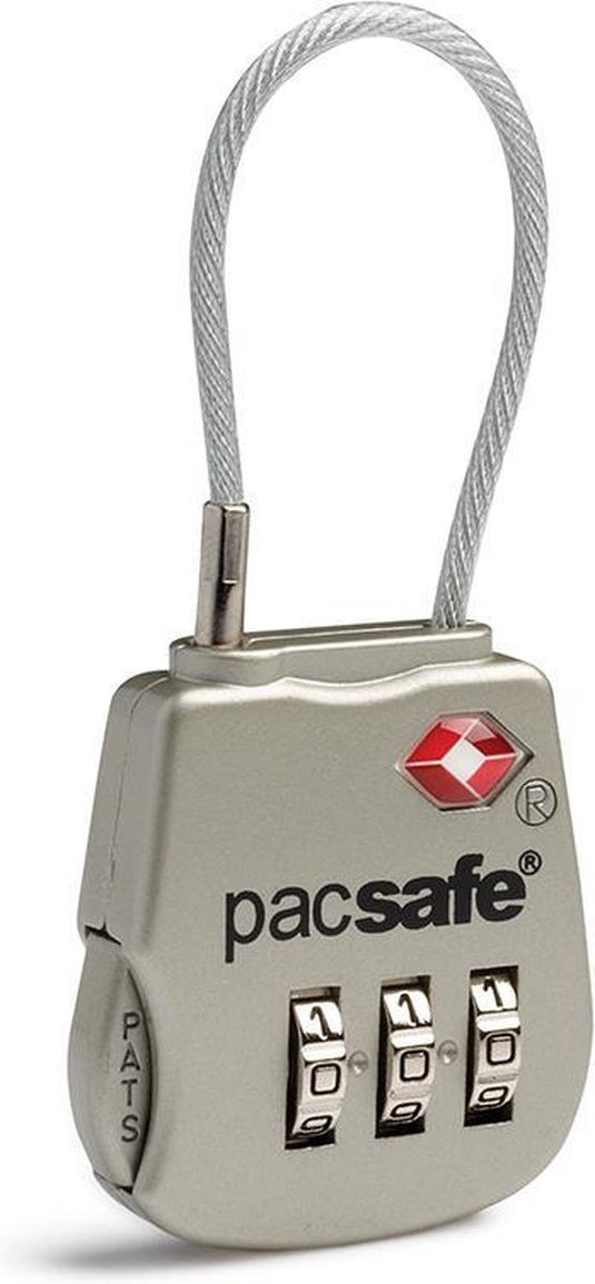 Pacsafe prosafe 800-tsa kofferslot 3 cijferig-reisslot-bagageslot-usa bagageslot-zilver (silver)