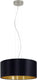Eglo maserlo hanglamp - 3 lichts - e27 - ø 53 cm - stof - zwart, goud